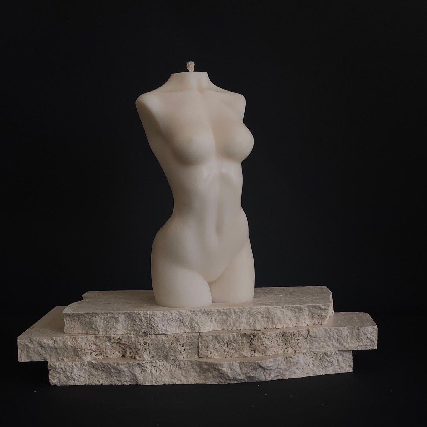 Large Athena Sculptural Candle Natural