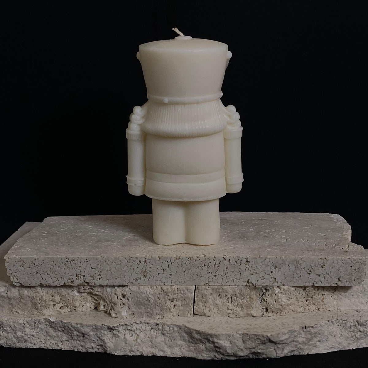 Short Nutcracker Sculptural Candle Back