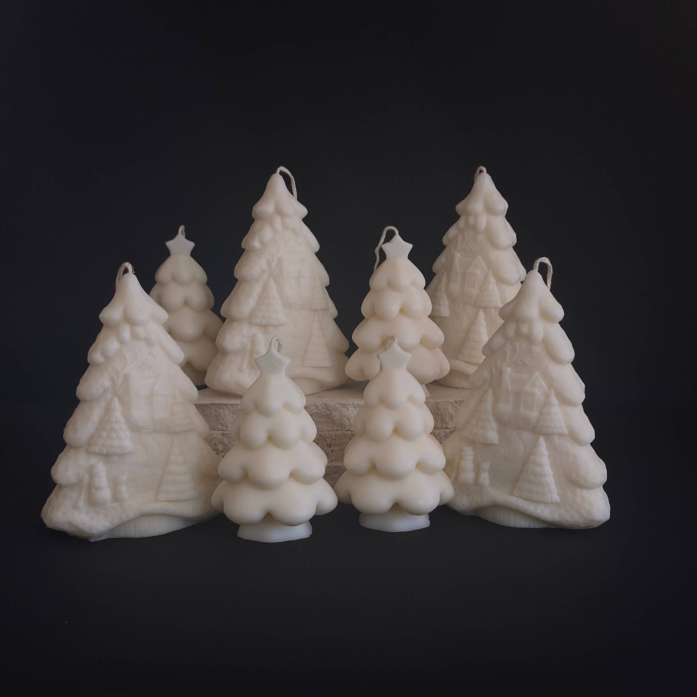 Christmas Tree Collection Sculptural Candle