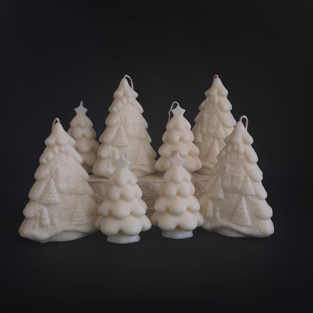 Christmas Tree Collection Sculptural Candle