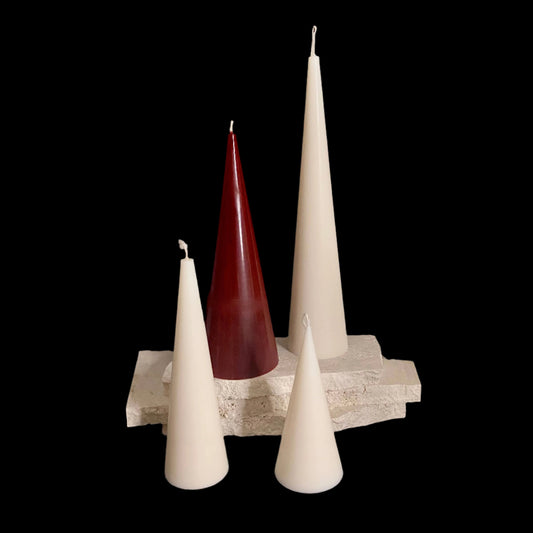 Santas Red Liquer Combo Cone Pillar Candle