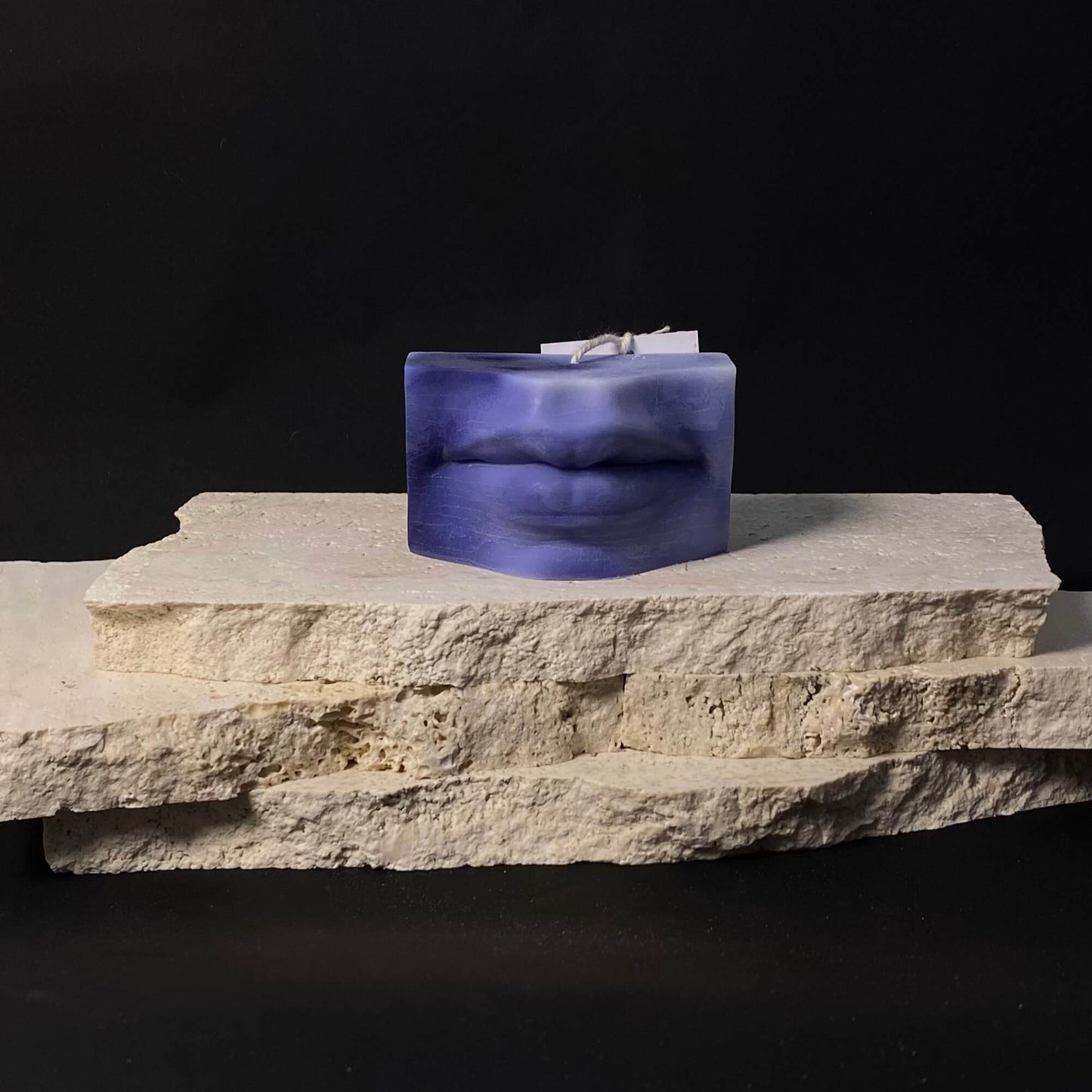 Medium David Lips Cashmere Plum Sculptural Candle K2