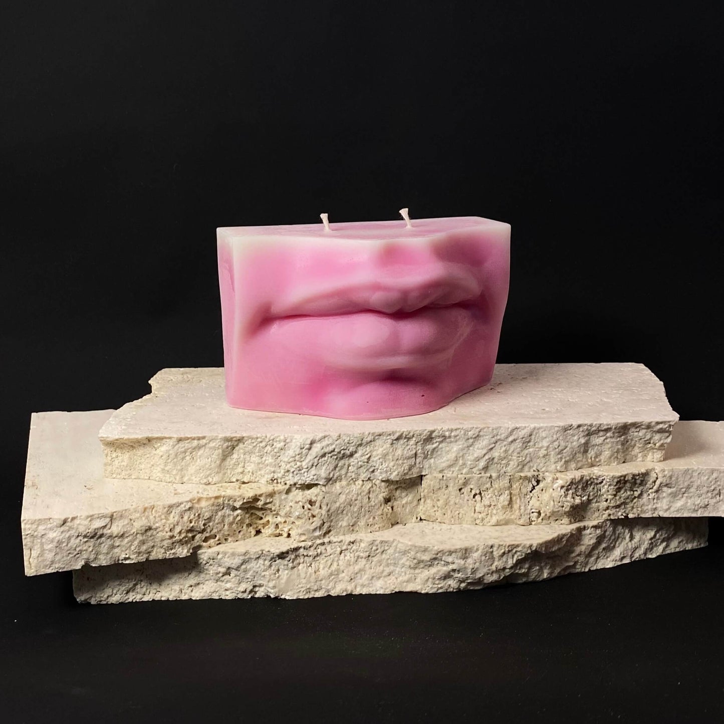 Large David Lips Tropical Guava Sculptural Candle