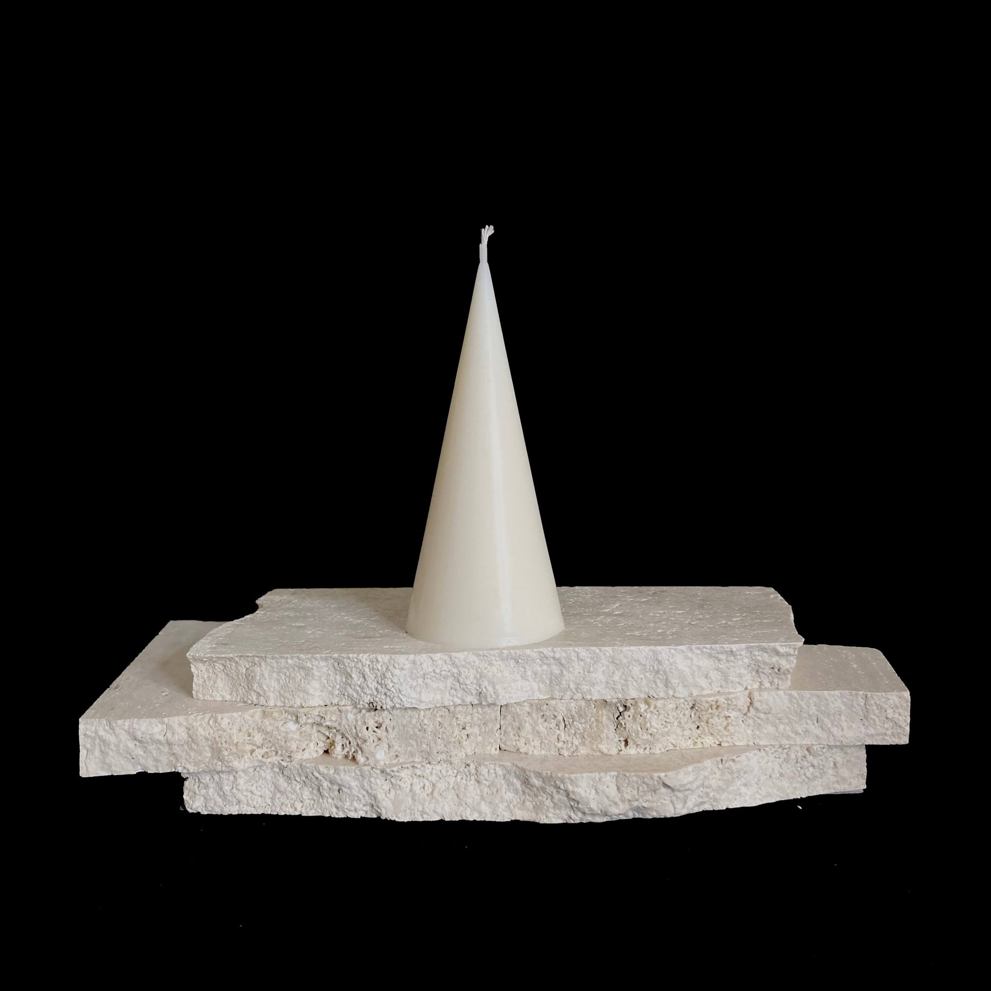 Natural Lily Sculptural Cone Candle