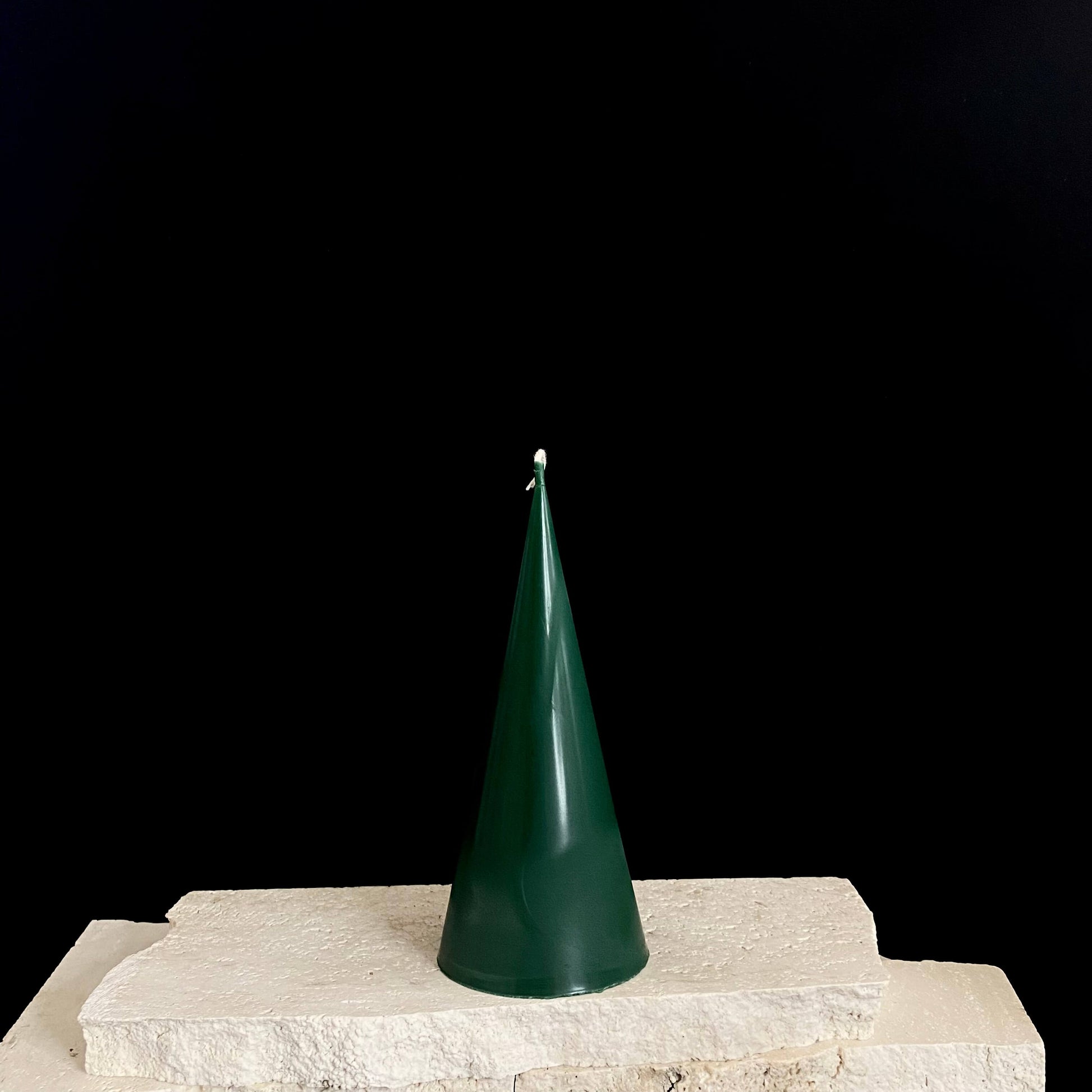 Royal Green Lily Sculptural Cone Candle