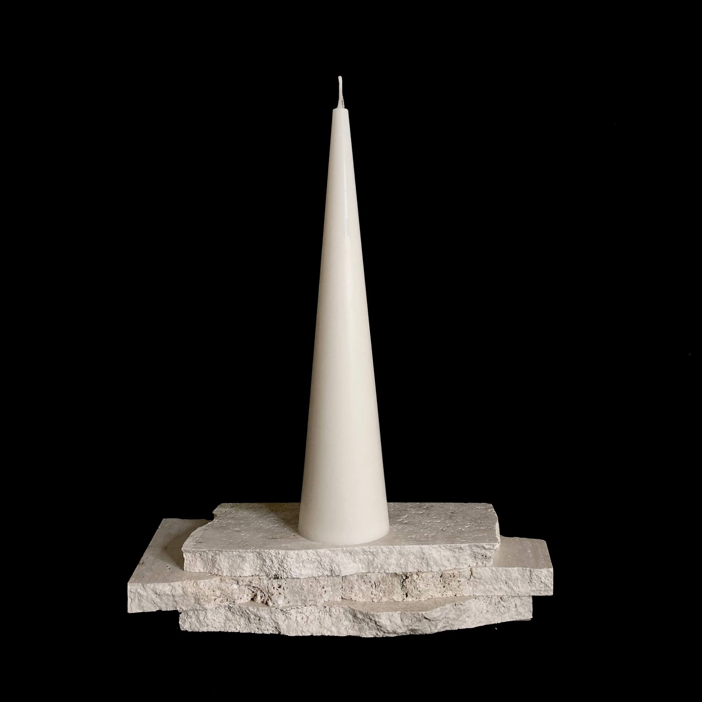 Natural Maxwell Sculptural Cone Candle