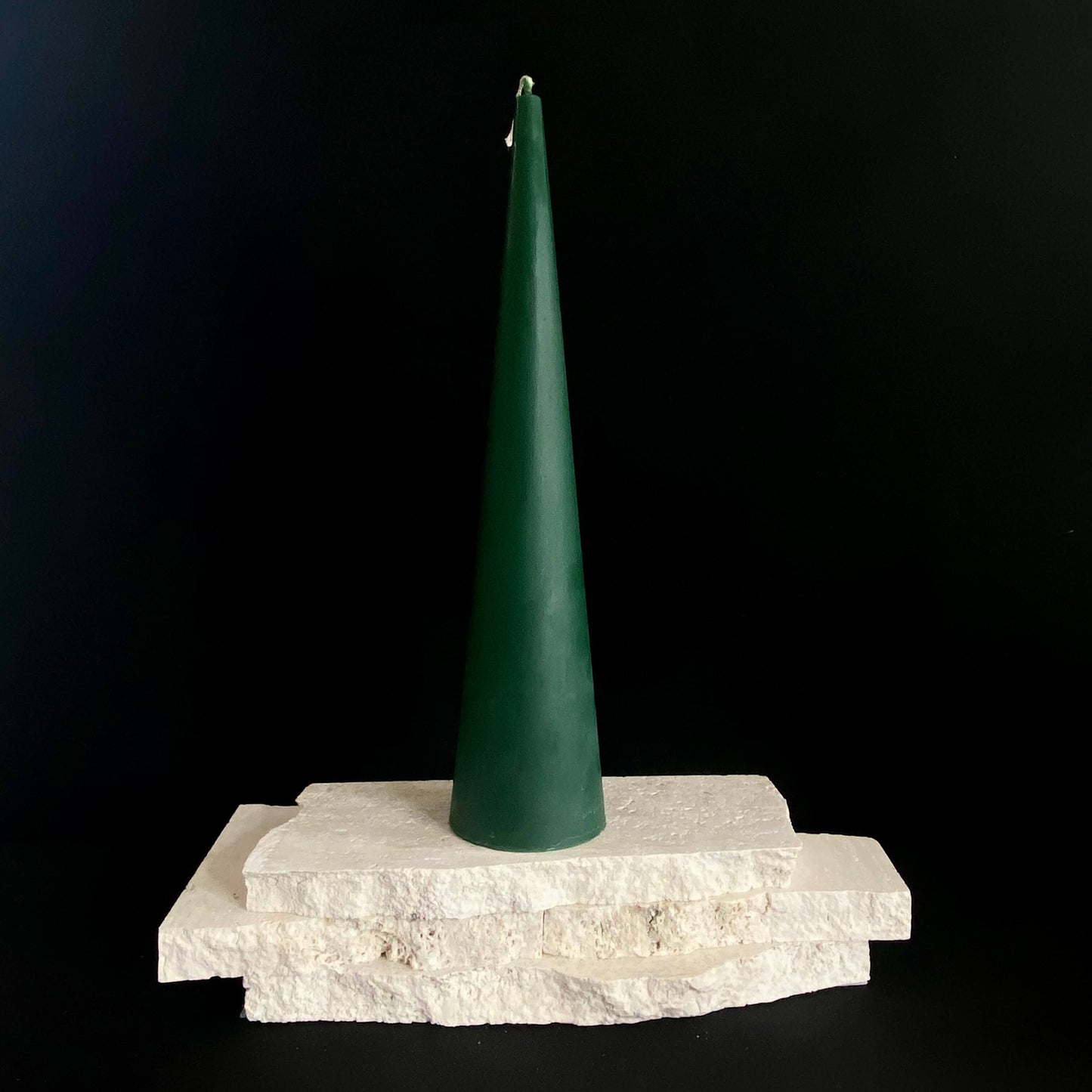 Royal Green Maxwell Sculptural Cone Candle