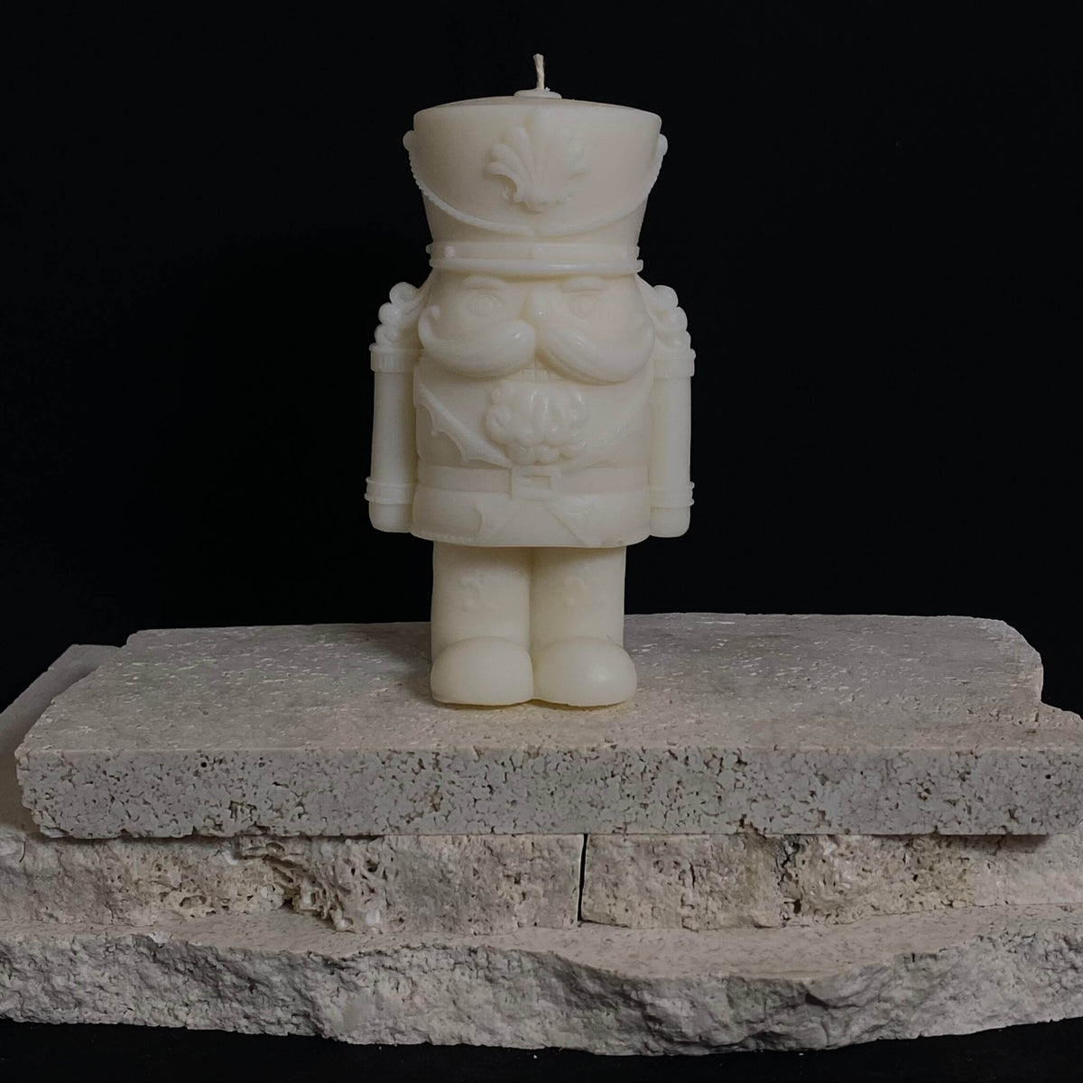 Short Nutcracker Sculptural Candle