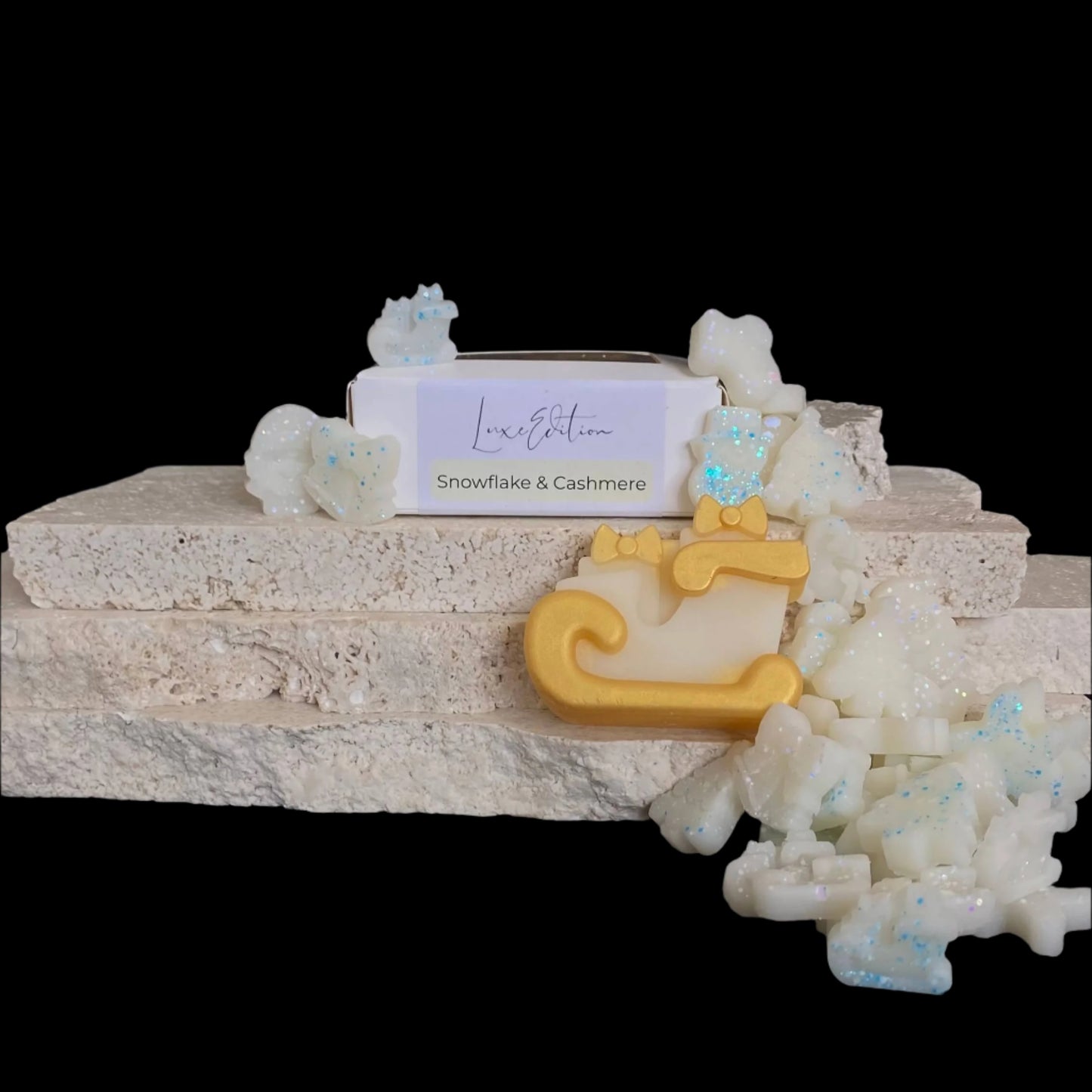 Snowflake and Cashmere Santa Sleigh Novelty Wax Melt