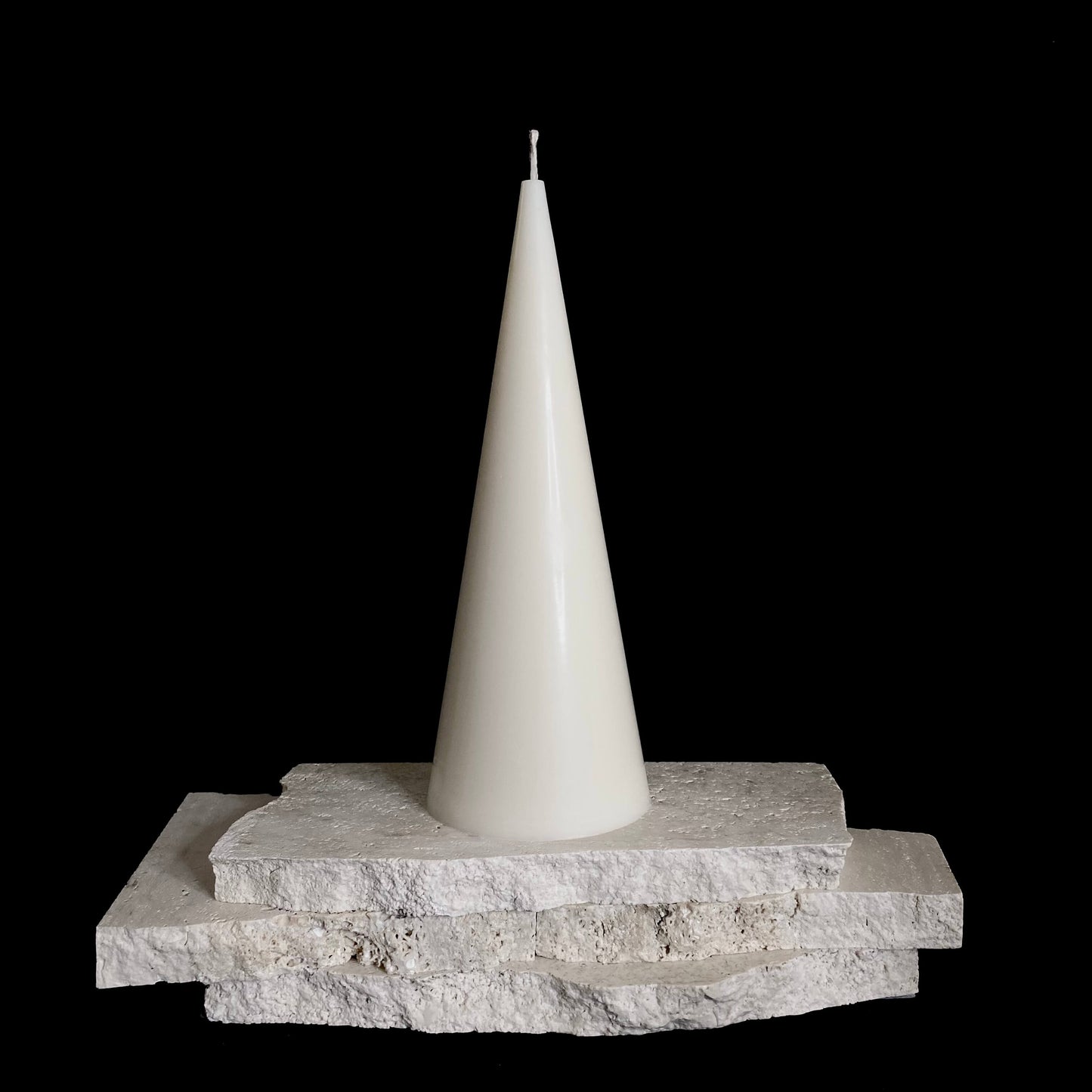 Natural VivianSculptural Cone Candle
