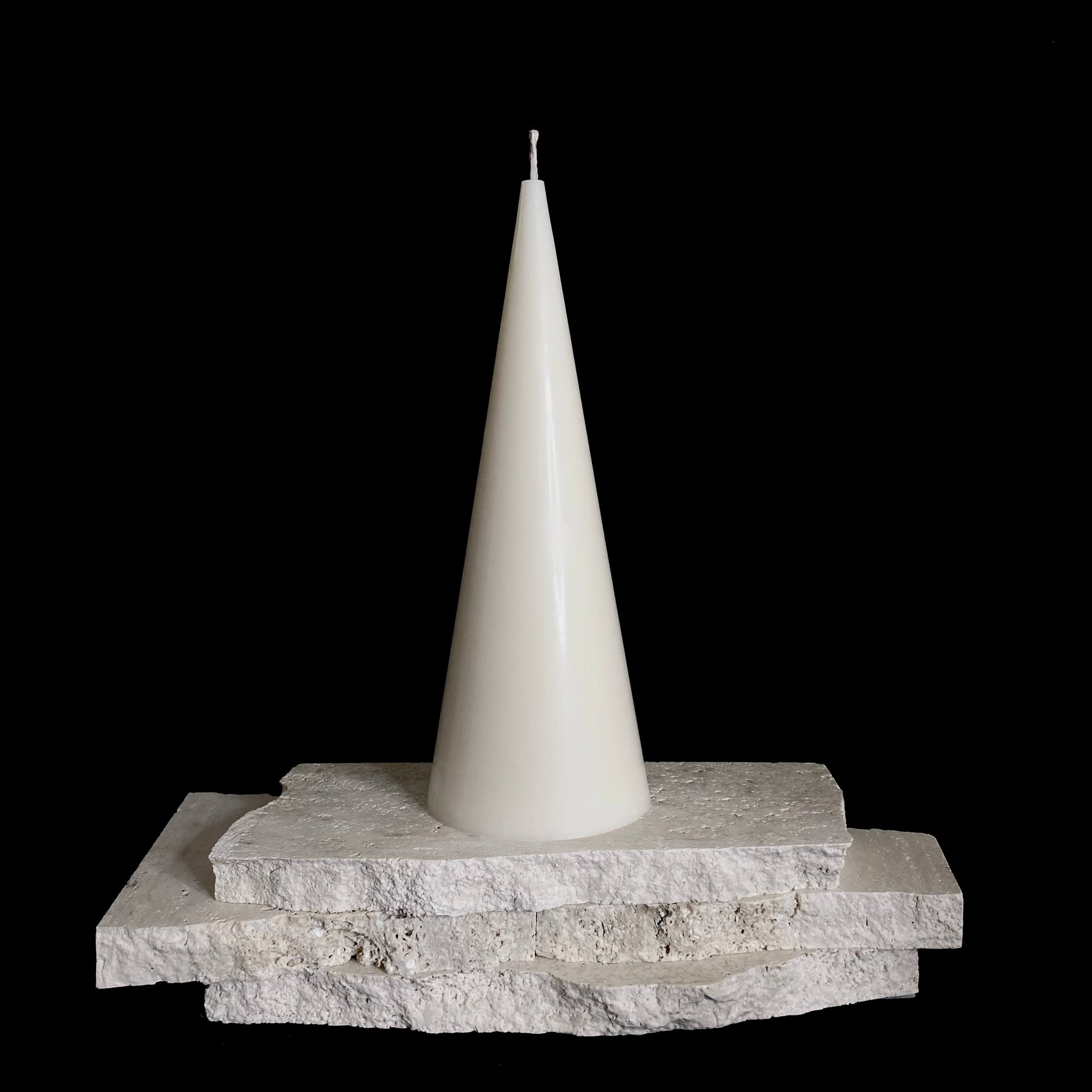 Natural VivianSculptural Cone Candle