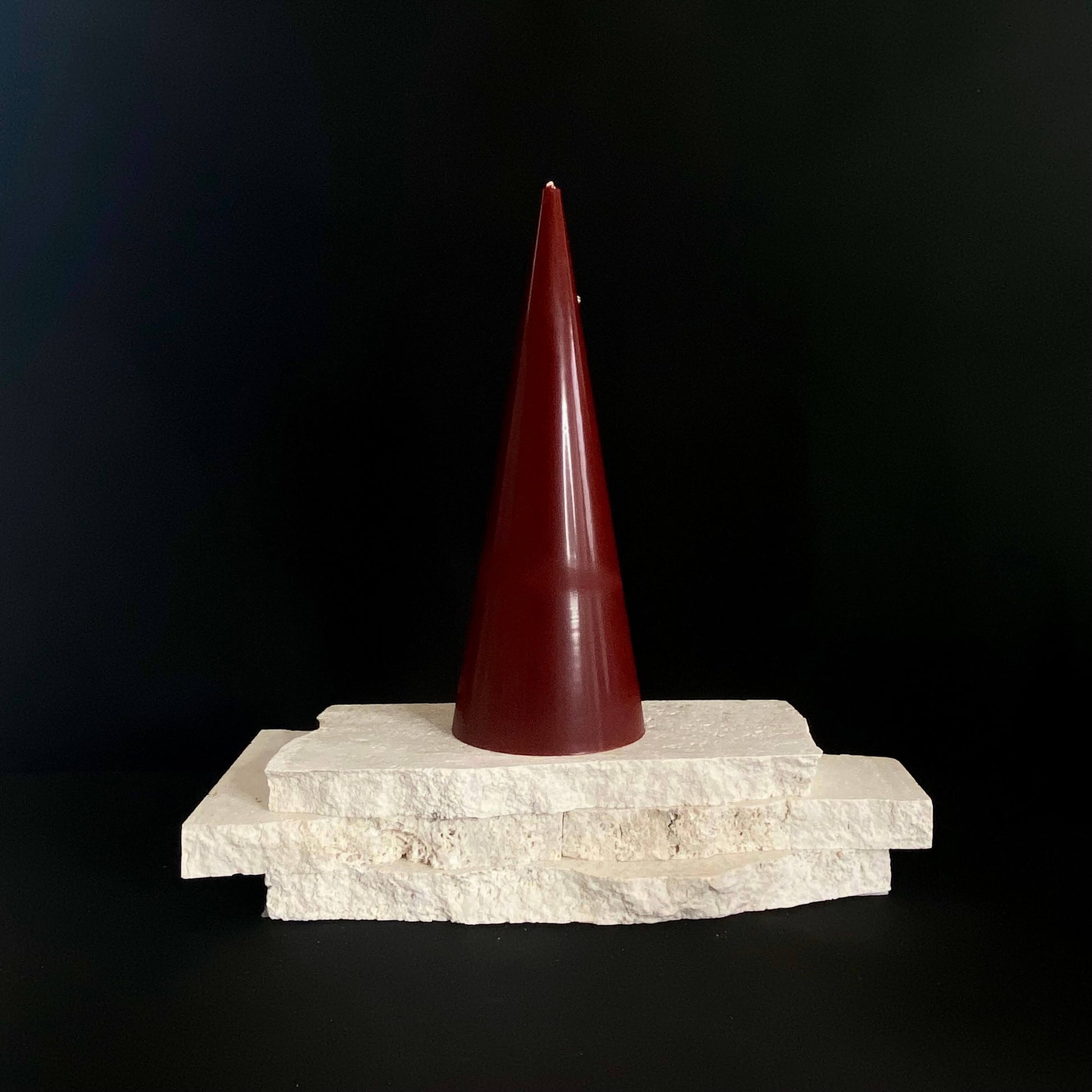 Santas Red Liquor VivianSculptural Cone Candle